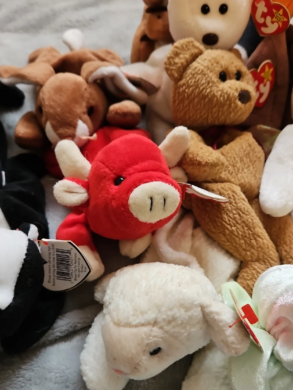 Vintage Ty Beanie Baby Lot of 16 4+lbs Collection  Bears Bat Hippo Duck & More - Picture 13 of 16